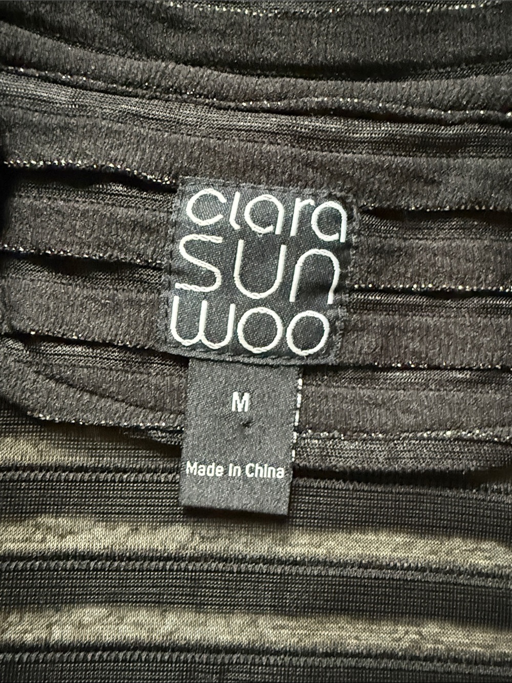 Clara Sun Woo Black Knit Blazer Jacket Sz M - Picture 5 of 6